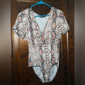 Boohoo Bodysuit Snake Print